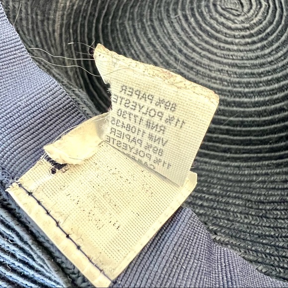 Floppy Navy Blue Paper Straw Sun Hat From Target - Picture 10 of 11